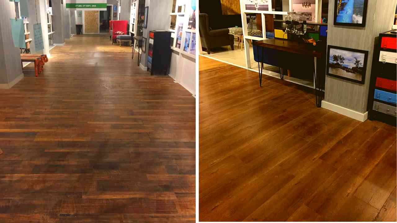 Wooden flooring bangalore, Display Showroom flooring, wooden flooring 